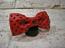 Leather Bow Tie(DOT)  Red