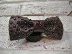Leather Bow Tie(DOT)  Brown